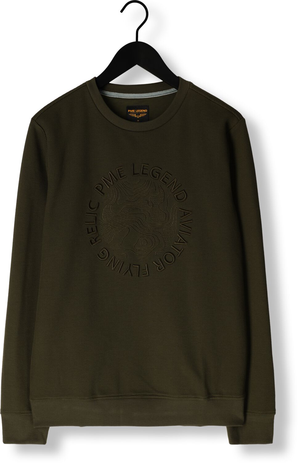 PME LEGEND Heren Truien & Vesten Crewneck Waffle Jersey Groen