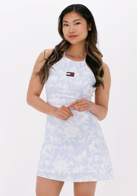Lichtblauwe TOMMY JEANS Mini jurk TJW AOP MINI DRESS - large