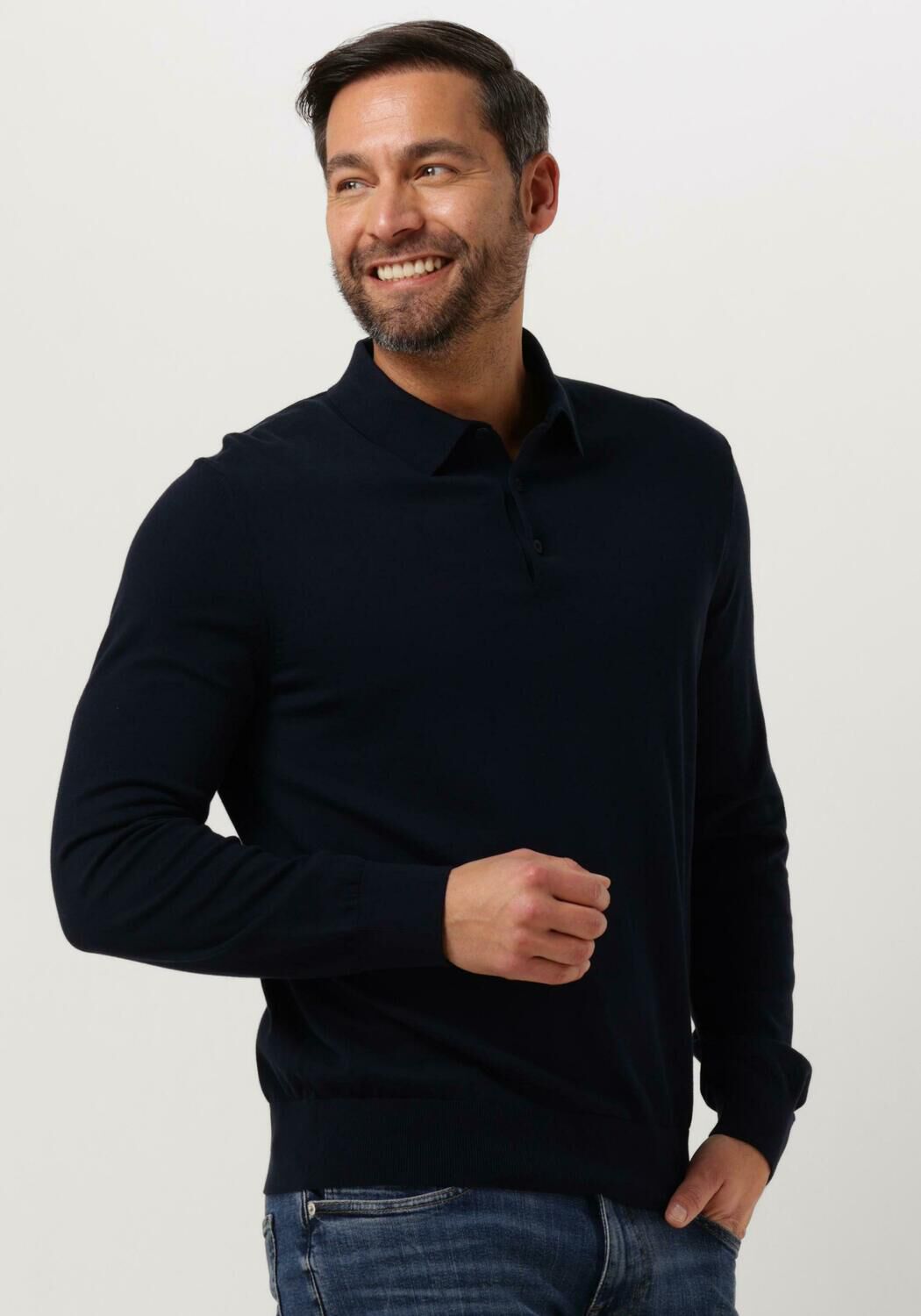 Boss Regular fit poloshirt in design met lange mouwen model 'Gemello'