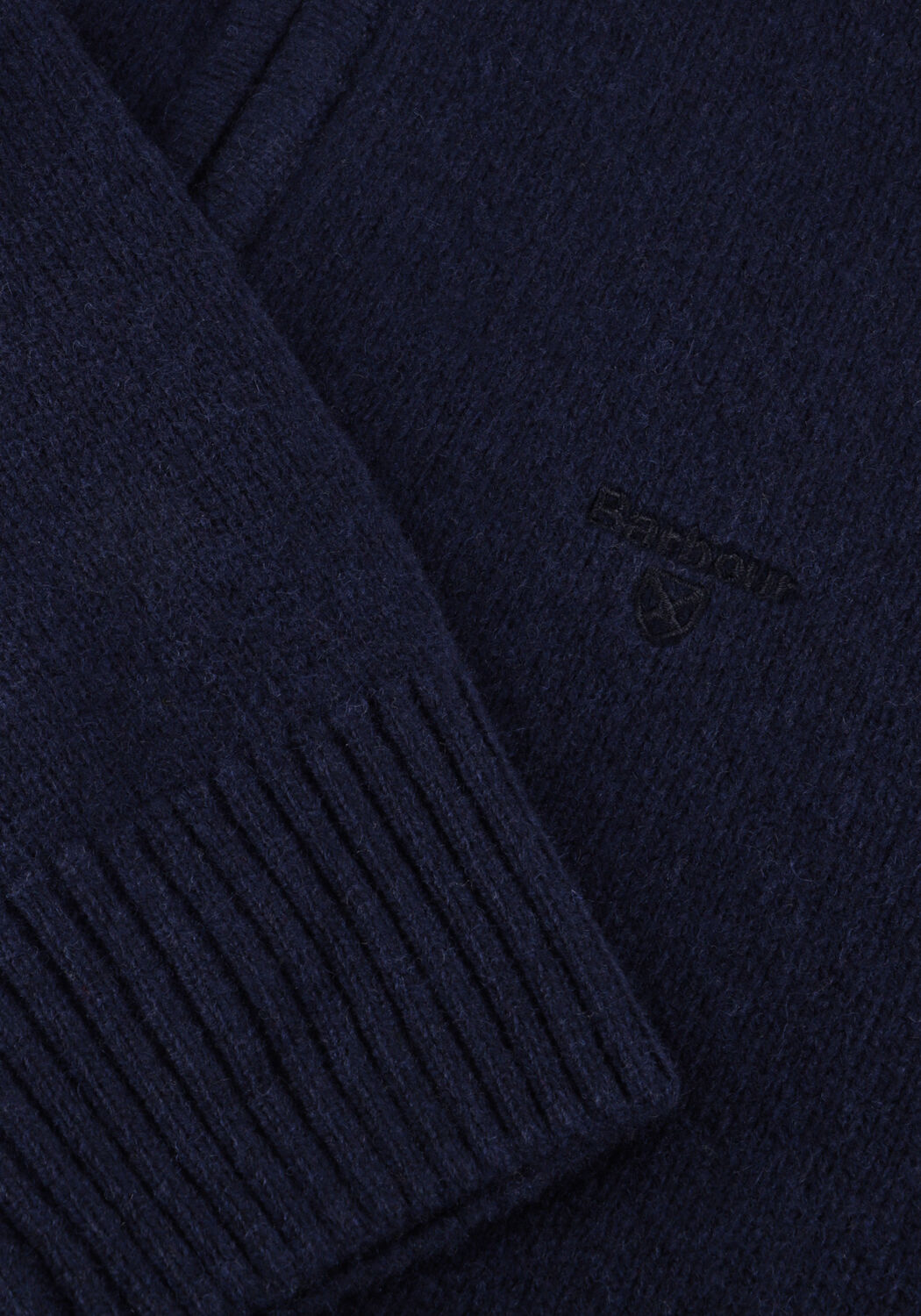 Donkerblauwe BARBOUR Trui GRANGETWON HALF ZIP KNITTED JUMPER - large