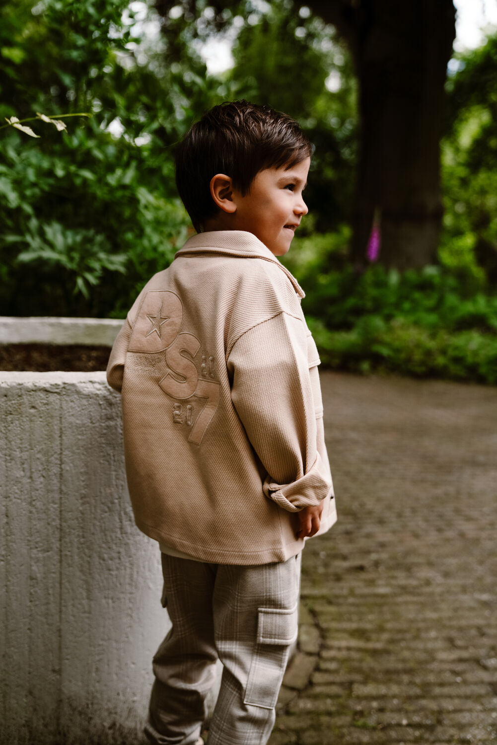 DAILY7 Jongens Overhemden Shirt Jacket Structure Camel