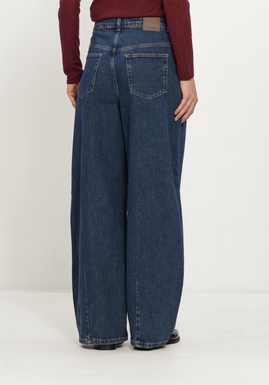 SELECTED WOMEN Dames Jeans Slwbarrel Loose Nanet Blauw
