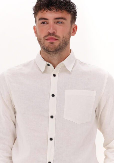 Gebroken wit ANERKJENDT Casual overhemd AKLOUIS LINEN SHIRT - large