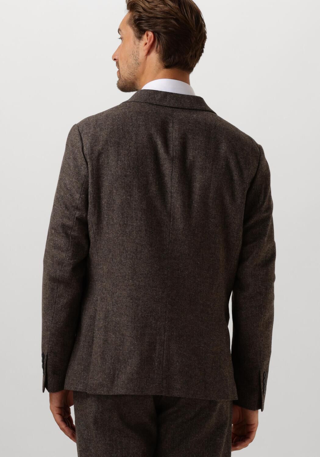 SELECTED HOMME Heren Colberts Slhslim-reed Wool Blz Bruin