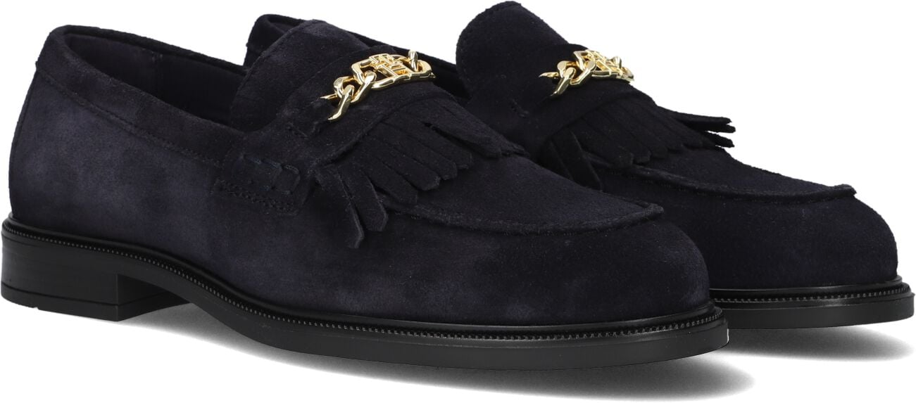 TOMMY HILFIGER Blauwe Loafers Th Chain Fringe Suede Loafer