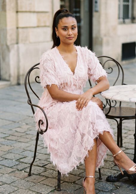 Roze Y.A.S. Jurken YASPAZYLLA 2/4 MIDI DRESS S. - large