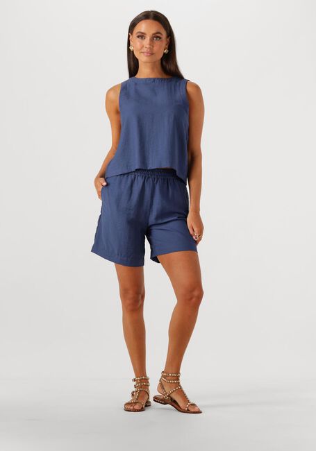 Blauwe MSCH COPENHAGEN Korte broek MSCHDISA HW SHORTS - large