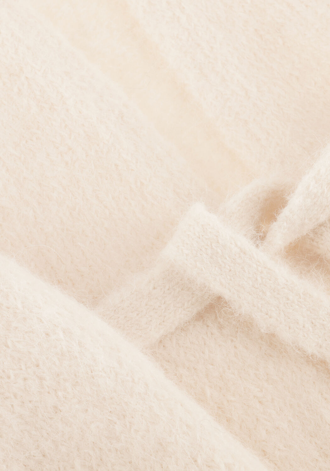 Creme SELECTED WOMEN Trui SLFGABELLA LS KNIT BELT CARDIGAN - large