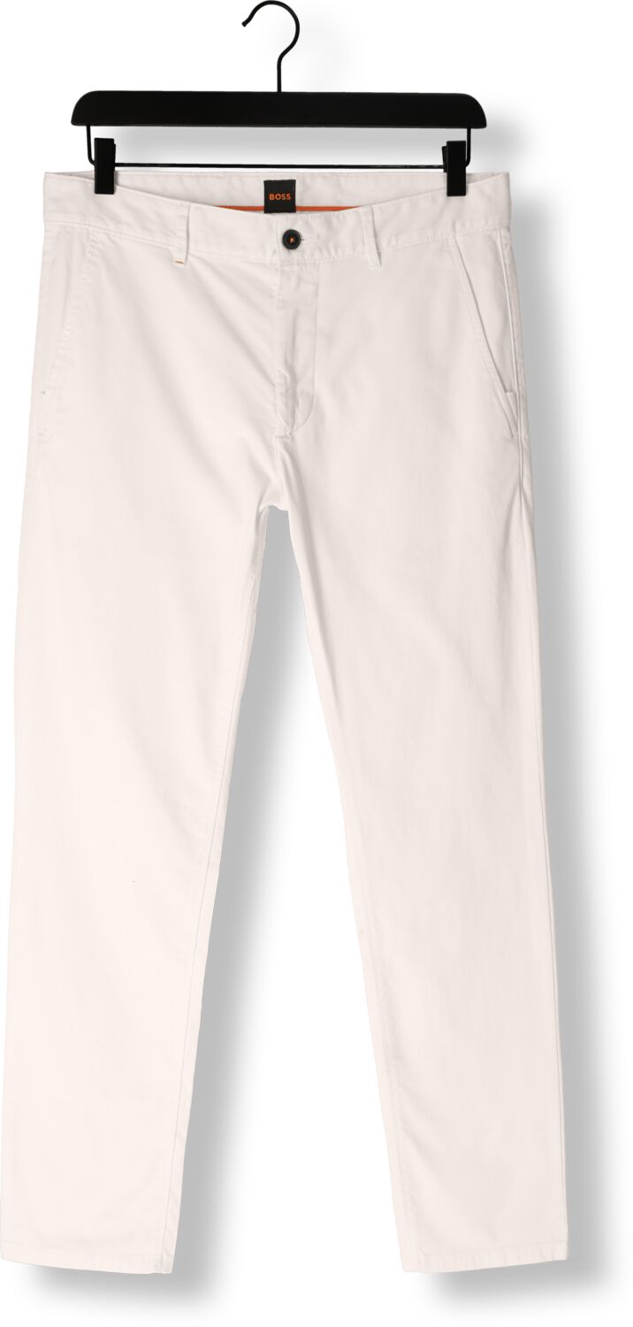 BOSS ORANGE Heren Broeken Chino_slim Wit