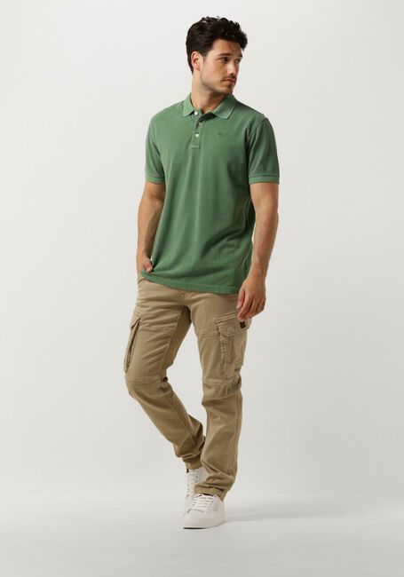 Groene PME LEGEND Polo SHORT SLEEVE POLO PIQUE GARMENT DYE Groene PME LEGEND Polo SHORT SLEEVE POLO PIQUE GARMENT DYE - large