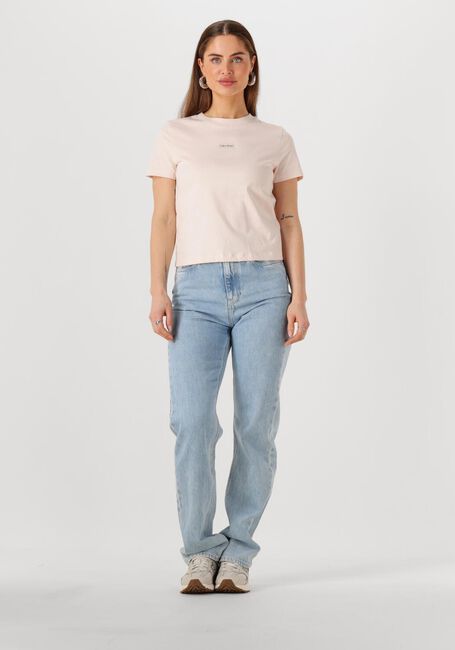 Lichtroze CALVIN KLEIN T-shirt PLACED INSTITUTIONAL BABY TEE - large
