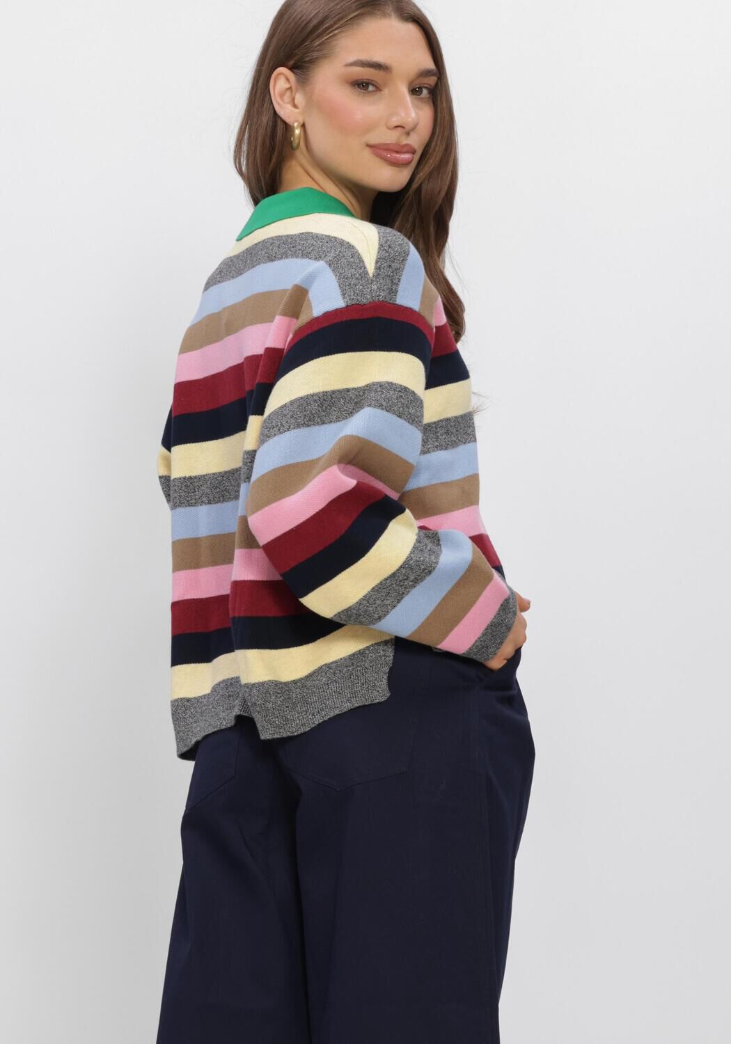 Multi BOII STUDIOS Trui JISSE POLO MULTI KNIT - large