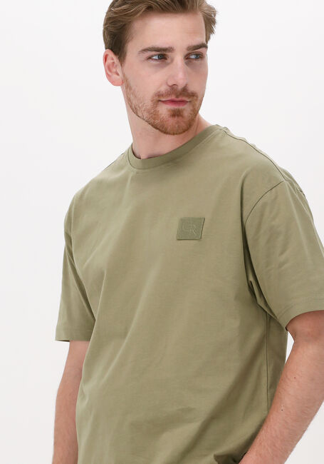 Blauwe COLOURFUL REBEL T-shirt UNI PATCH BASIC TEE - large