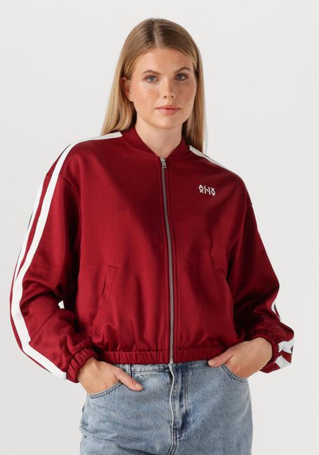 Bordeaux ALIX THE LABEL Trui LADIES KNITTED TRAININGS SWEAT JACKET - large