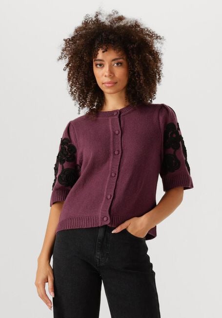 Bordeaux OBJECT Trui OBJJANE 2/4 RE KNIT CARDIGAN - large