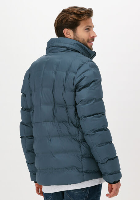 Blauwe VANGUARD Gewatteerde jas SHORT JACKET POLY RECYCLE CIRE - large