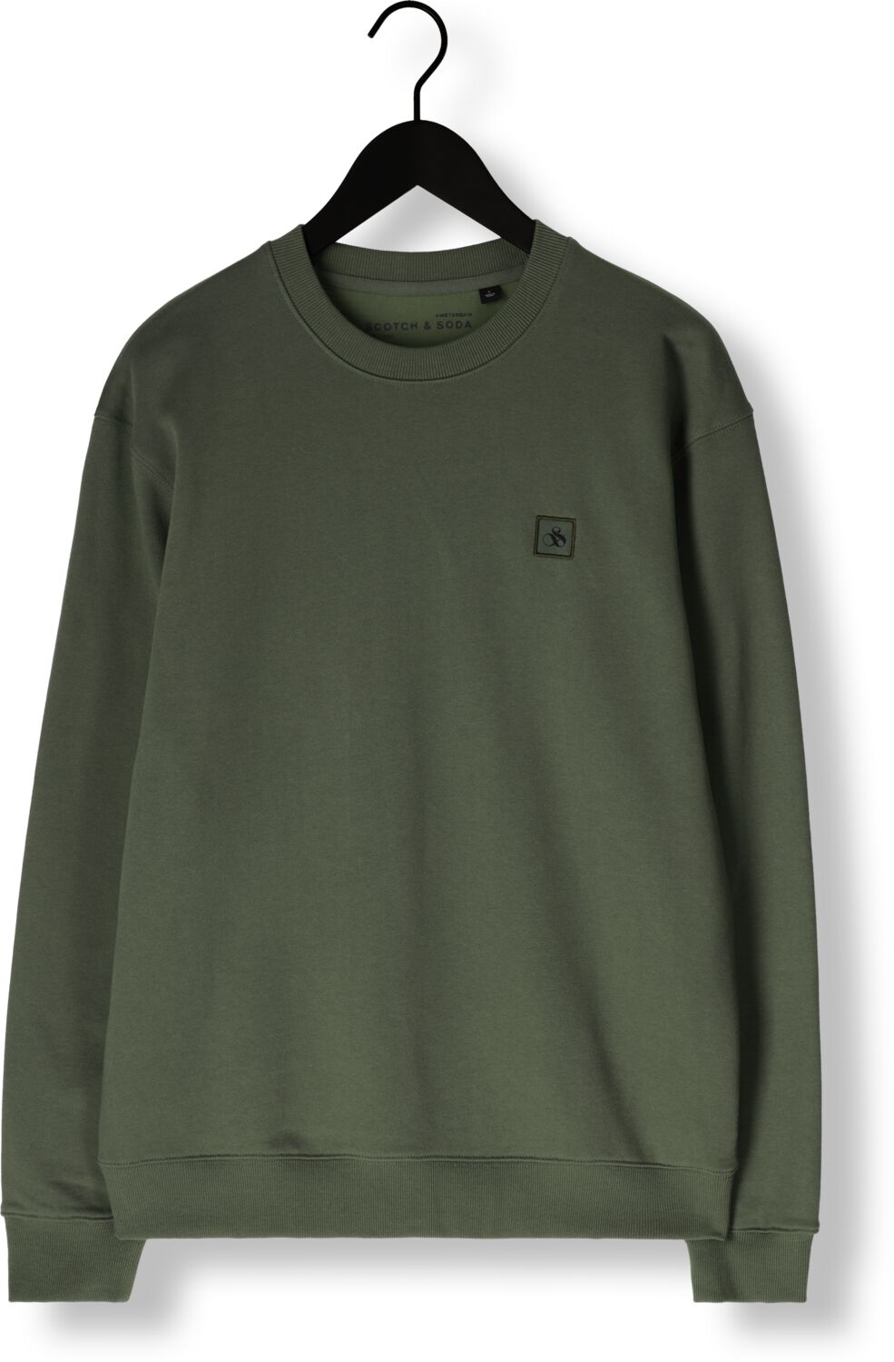 SCOTCH & SODA Heren Truien & Vesten Seasonal Core Regular-fit Logo Sweatshirt Groen