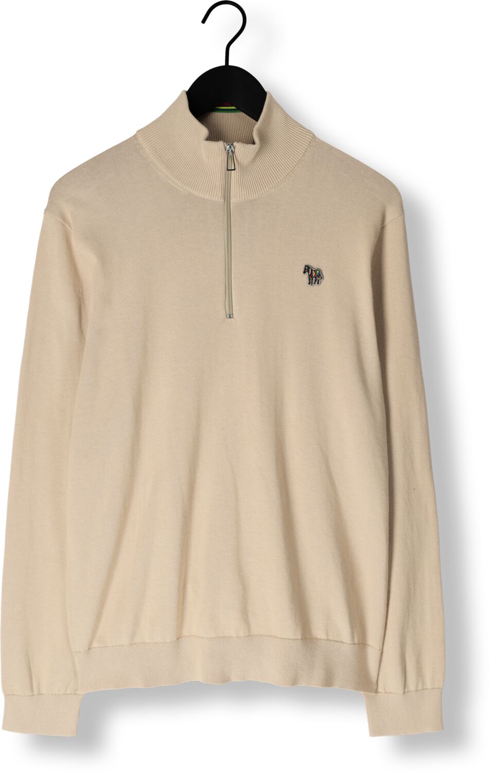 PS PAUL SMITH Heren Truien & Vesten Mens Sweater Zip Neck Zeb Bad Beige
