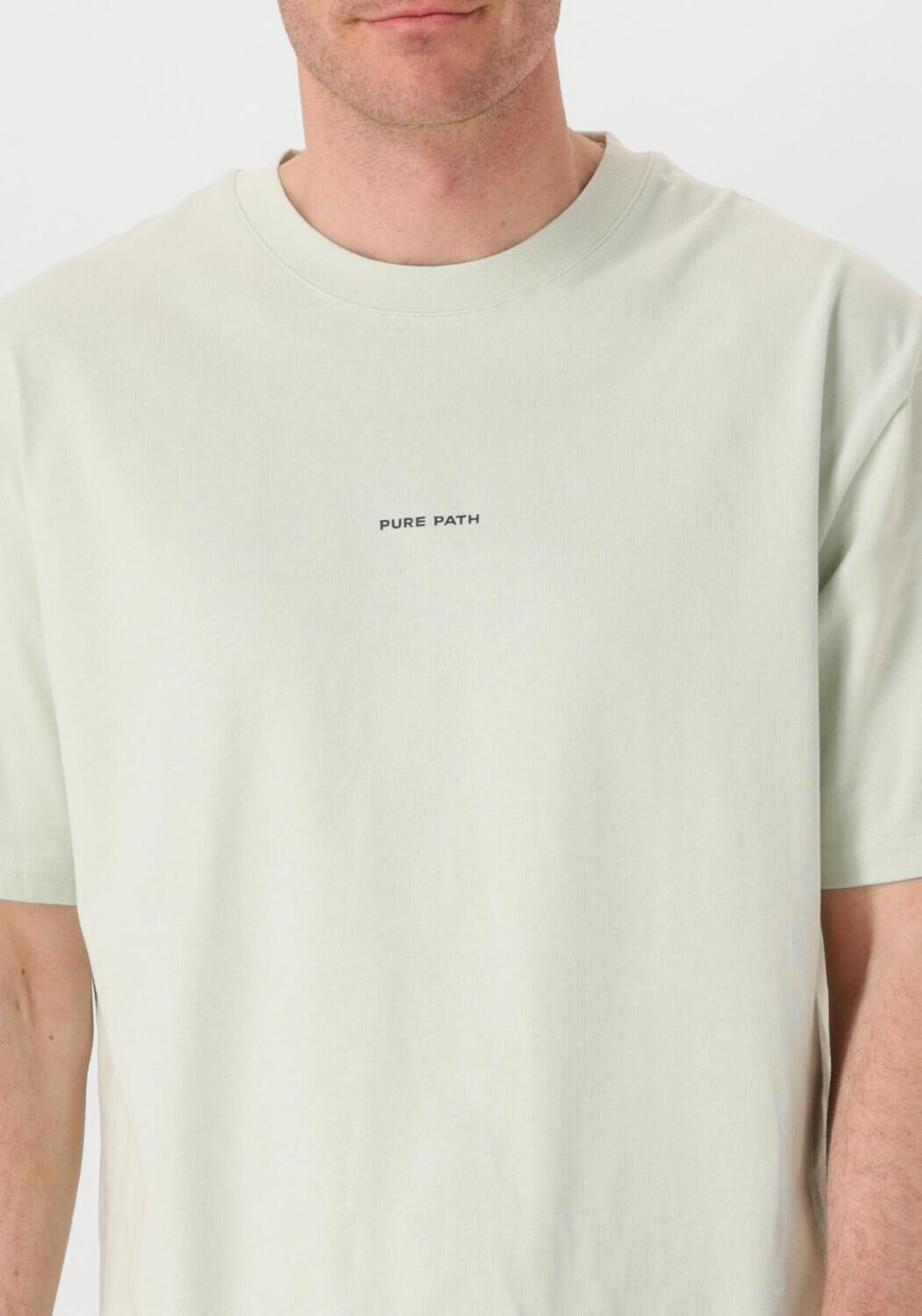 PURE PATH Heren Polo's & T-shirts Loose Fit Crewneck Ss T-shirts Mint