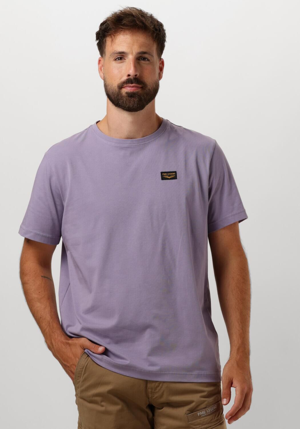 PME LEGEND Heren Polo's & T-shirts Short Sleeve R-neck Guyver Tee Lila