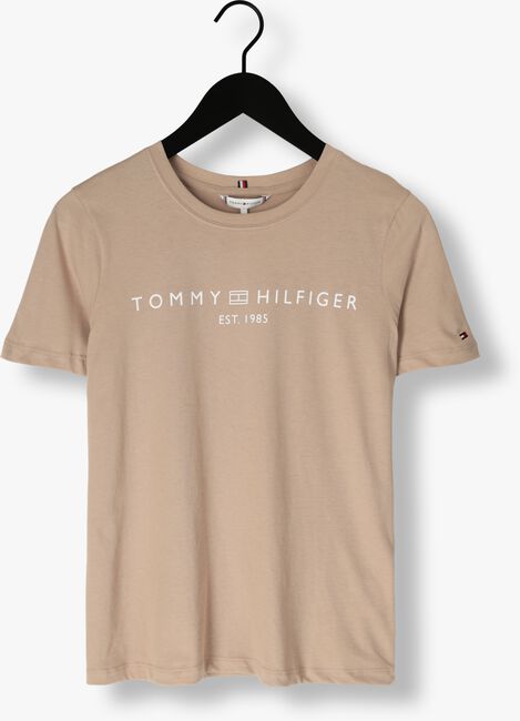 Beige TOMMY HILFIGER T-shirt REG CORP LOGO C-NK SS - large