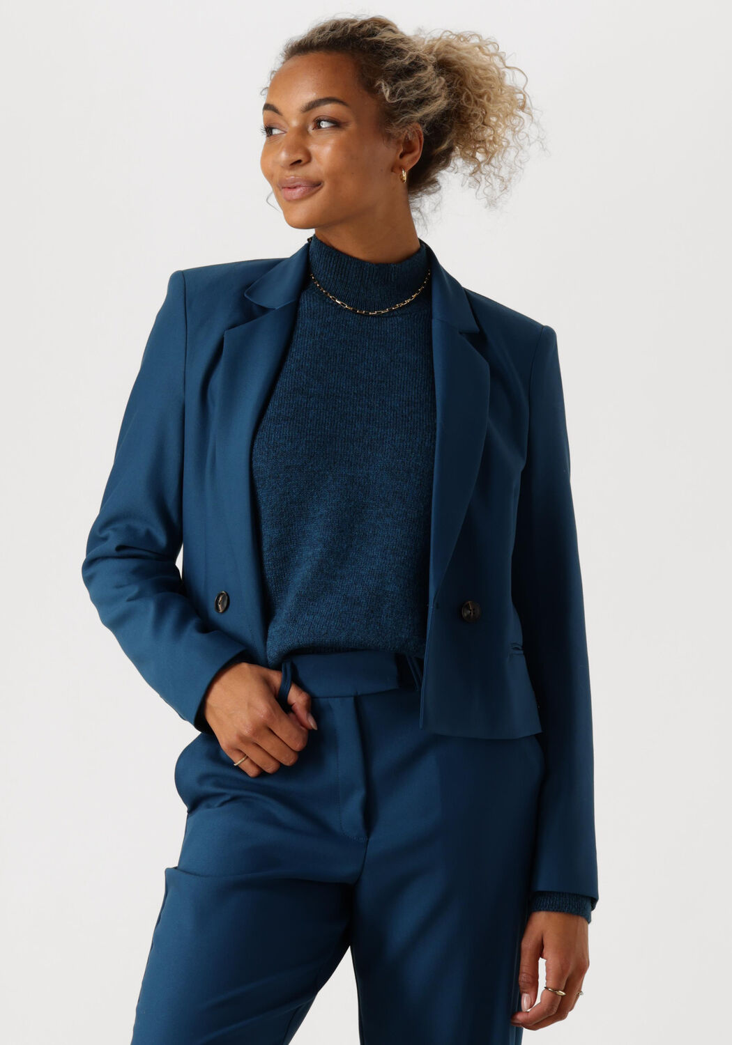 JANSEN AMSTERDAM Dames Blazers Wtq267 Blazer Bowie Blauw