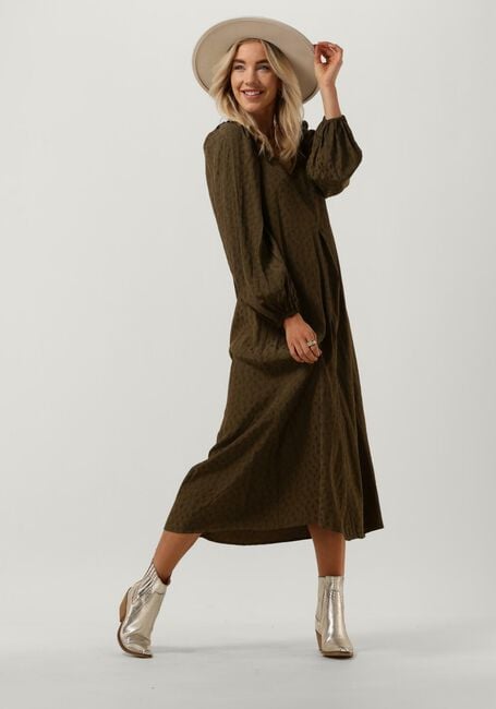 Donkergroene MODSTRÖM Midi jurk CARMEL MD DRESS - large