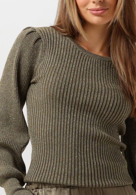Groene NUKUS Trui MULLBERRY PULLOVER LUREX - large