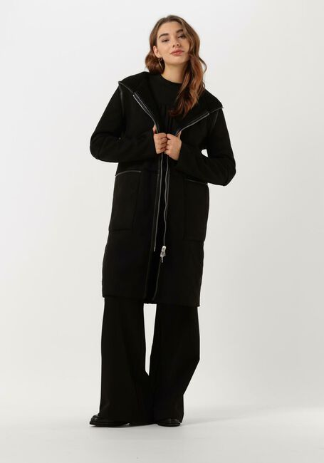 Zwarte GOOSECRAFT Leren jas ADELYN COAT - large