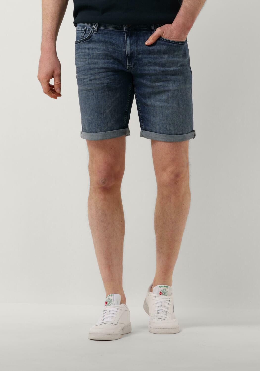 Pure Path Blauwe Denim Shorts voor de Zomer Blue Heren