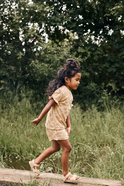 Beige DAILY7 T-shirt T-SHIRT TERRY PRINT - large