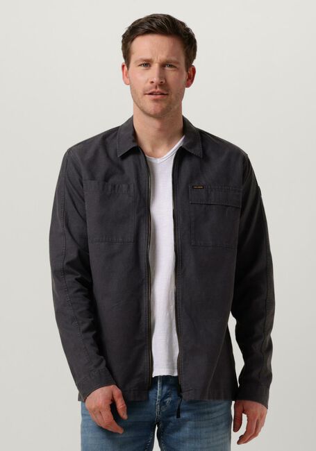 Grijze PME LEGEND Overshirt LONG SLEEVE SHIRT TENCEL LINEN BLEND - large