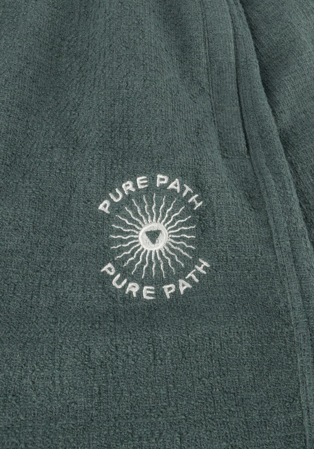 Groene PURE PATH Korte broek STRUCTURED SHORT WITH POCKTES, CORDS AND FRONT EMBROIDERY - large