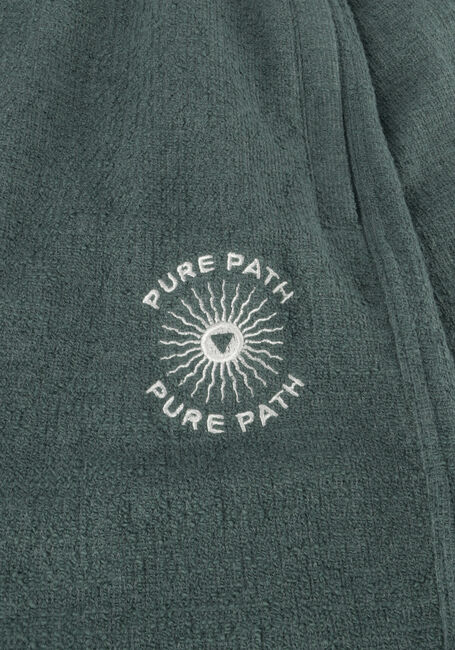 Groene PURE PATH Korte broek STRUCTURED SHORT WITH POCKTES, CORDS AND FRONT EMBROIDERY Groene PURE PATH Korte broek STRUCTURED SHORT WITH POCKTES, CORDS AND FRONT EMBROIDERY - large