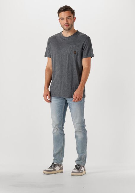Grijze PME LEGEND T-shirt SHORT SLEEVE R-NECK LINEN JERSEY - large