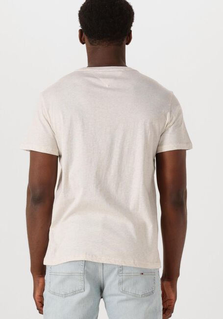 Beige TOMMY JEANS T-shirt TJM SLIM ESSENTIAL FLAG TEE EXT - large
