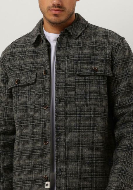 Donkergroene ANERKJENDT Overshirt AKLION CHECK OVERSHIRT - large