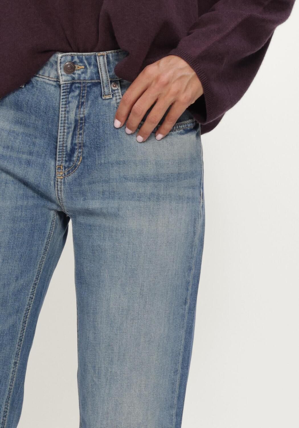 Lichtblauwe CAMBIO Straight leg jeans GINI LONG STUDIO87 - large