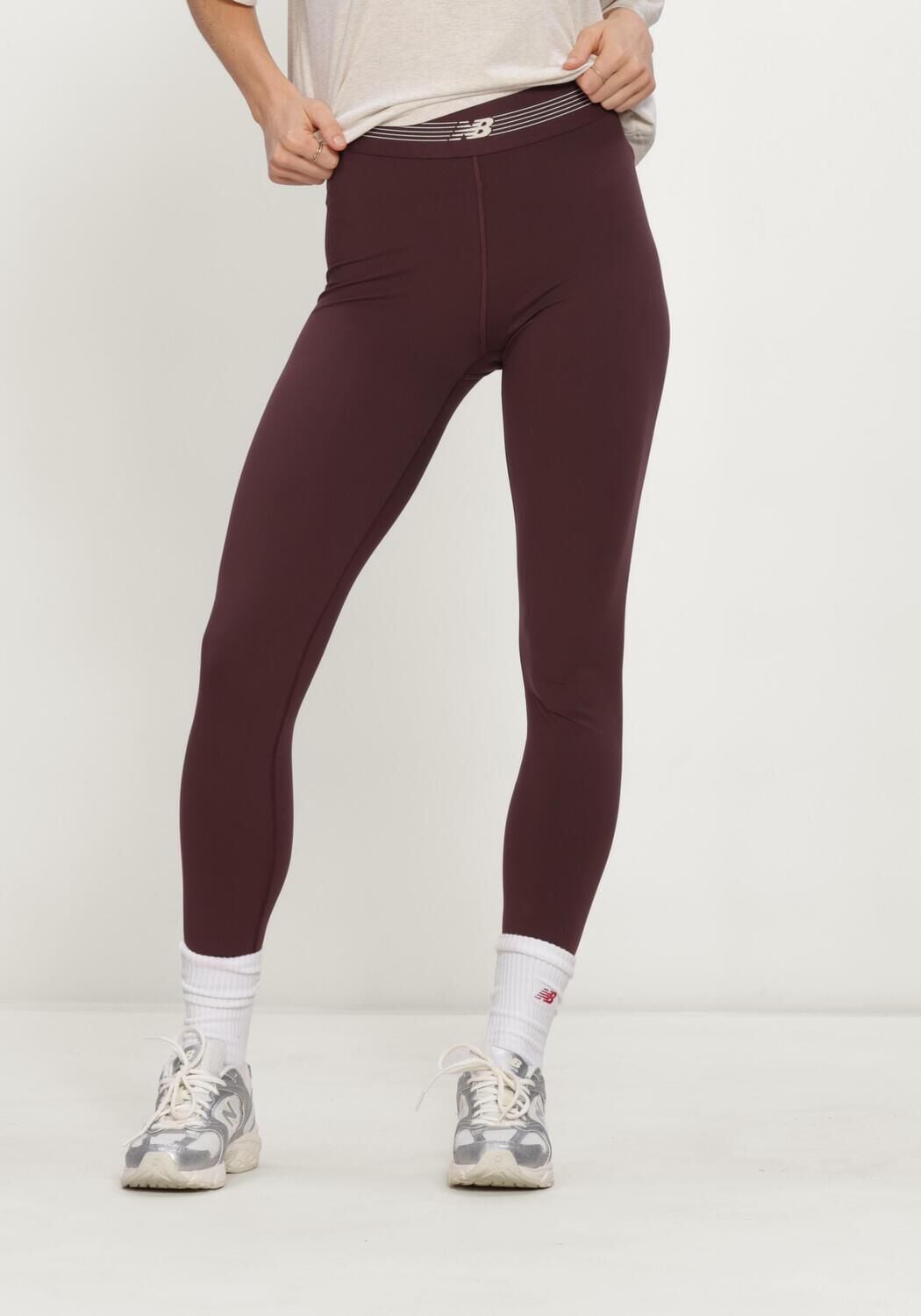 NEW BALANCE Dames Broeken Ac Legging 25" Bordeaux