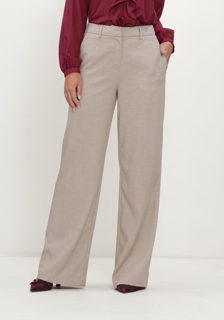 Beige MSCH COPENHAGEN Wijde broek MSCHMARCELI HW PANTS LONG - large