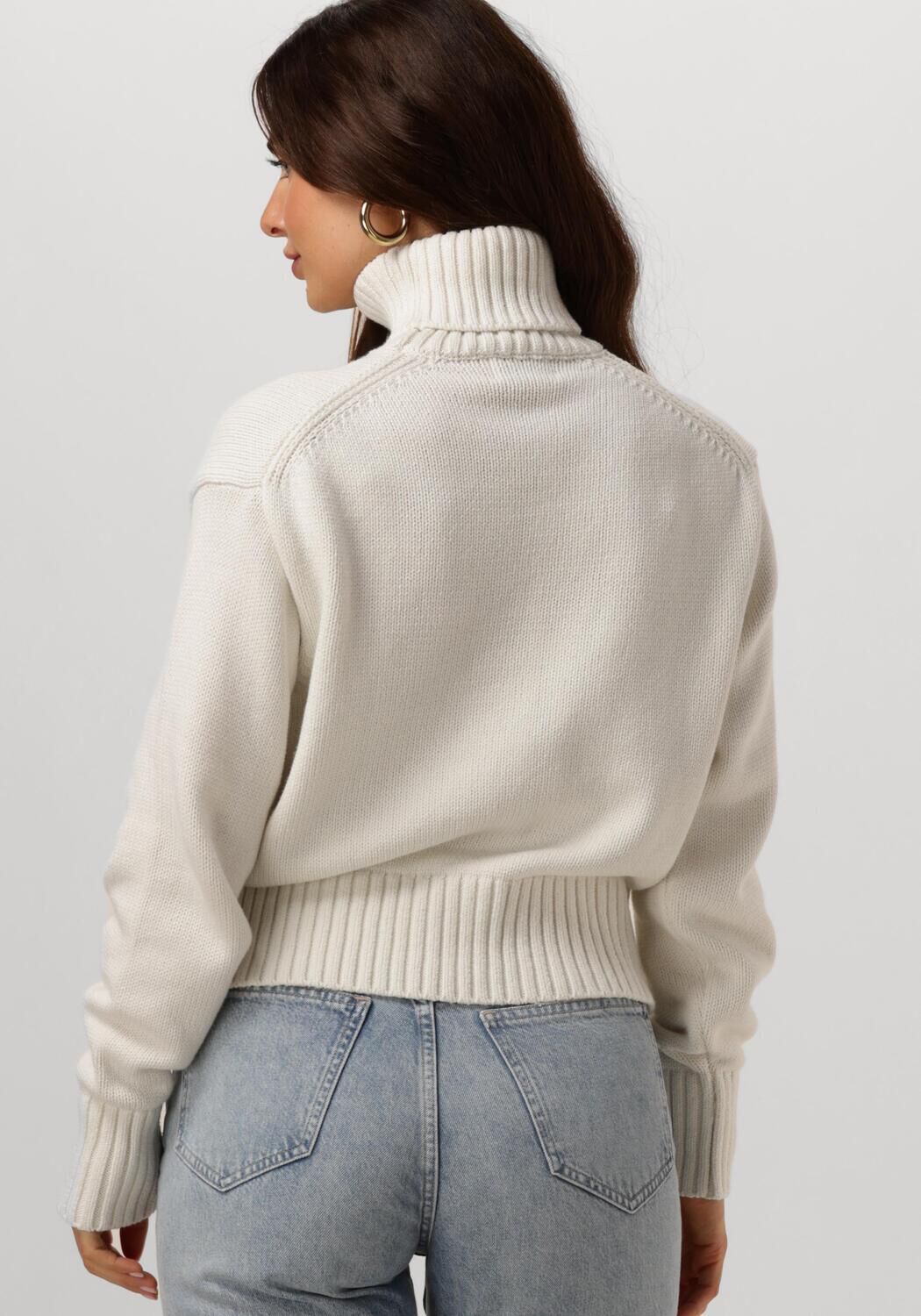CALVIN KLEIN Dames Truien & Vesten Chenille Monologo Sweater Wit