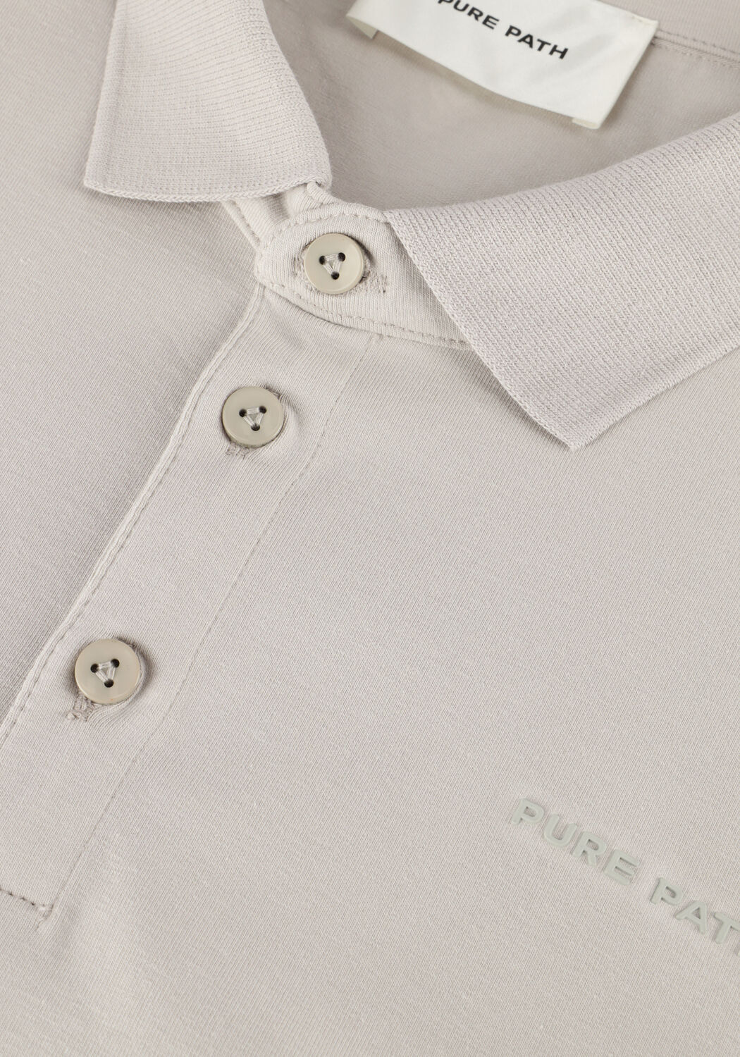 Lichtgrijze PURE PATH Polo REGULAR FIT POLO SS T-SHIRTS - large