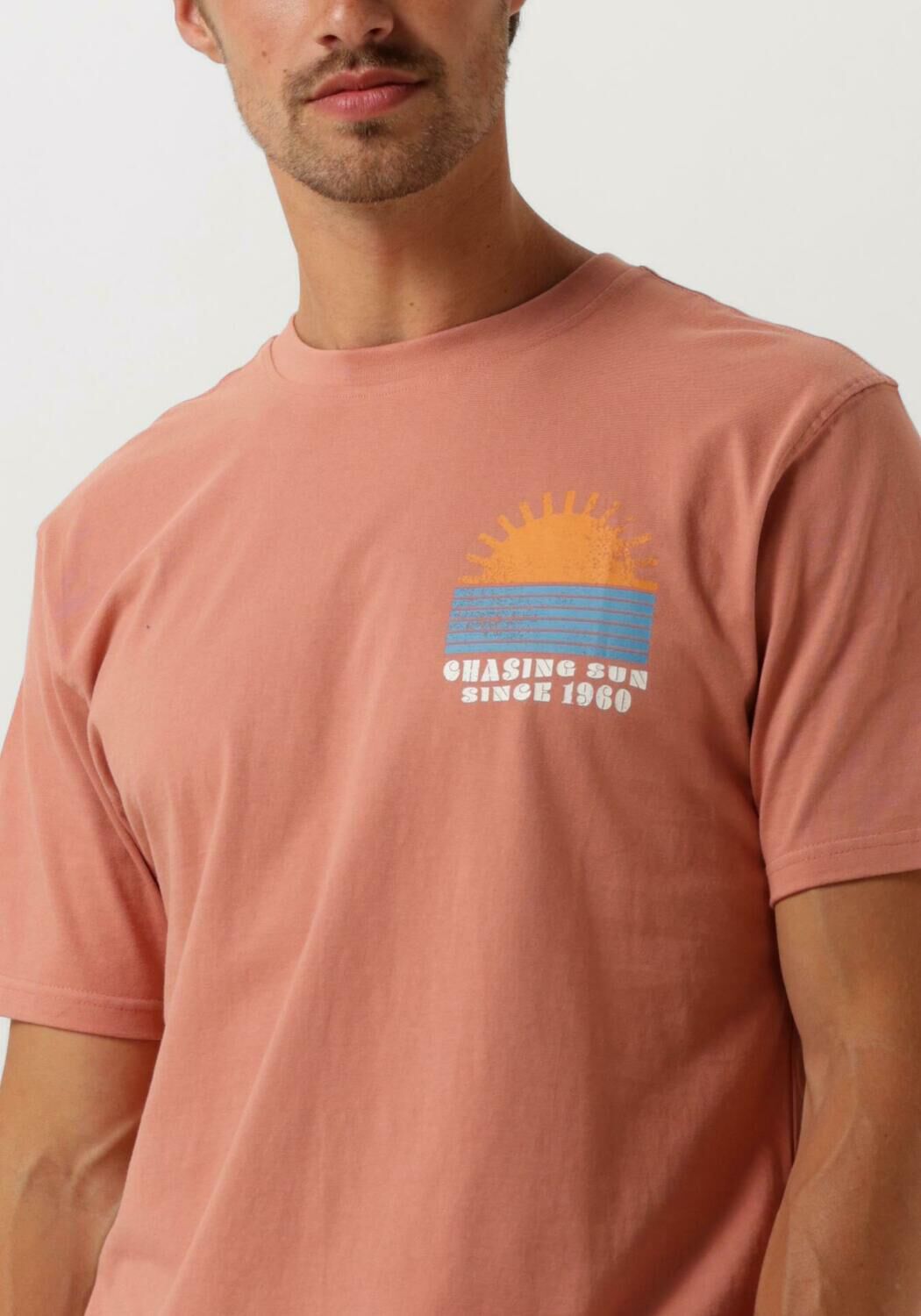 SHIWI Heren Polo's & T-shirts Men Sunset T-shirt Roze