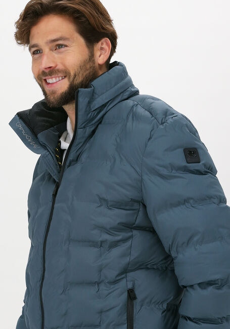 Blauwe VANGUARD Gewatteerde jas SHORT JACKET POLY RECYCLE CIRE - large
