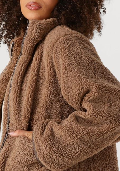 Taupe NEO NOIR Teddy jas EFFA TEDDY JACKET - large