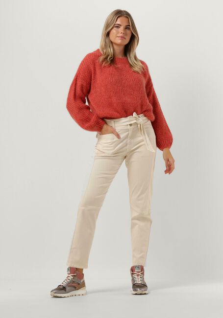 Rode SUMMUM Trui OVERSIZED CHUNKY SWEATER MOHAIR BLEND KNIT - large