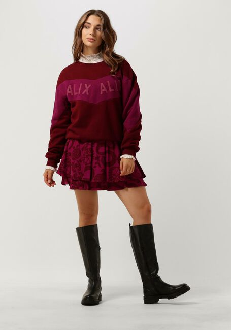 Bordeaux ALIX THE LABEL Sweater LADIES KNITTED ALIX SWEATER - large