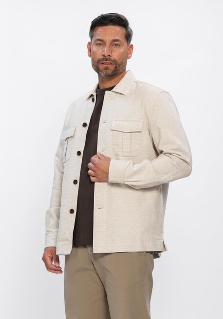 Beige PROFUOMO Overshirts OVERSHIRT CO/LIN - large