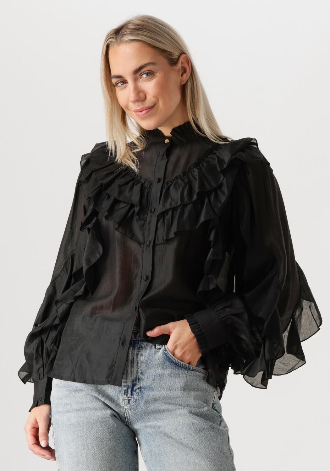 Aaiko Zwarte Daria Ten Blouse Black Dames