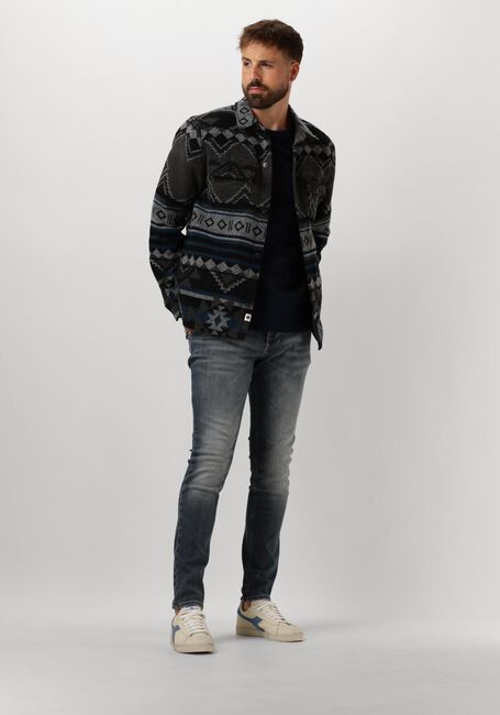 Donkergrijze ANERKJENDT Overshirt AKOSCAR CHECK OVERSHIRT - large